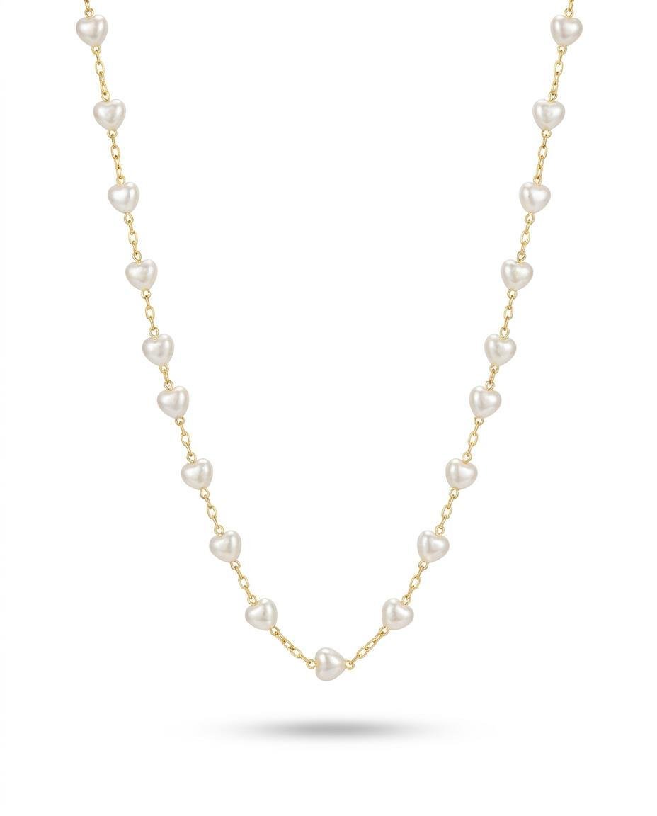Choker Pearl Heart Necklace